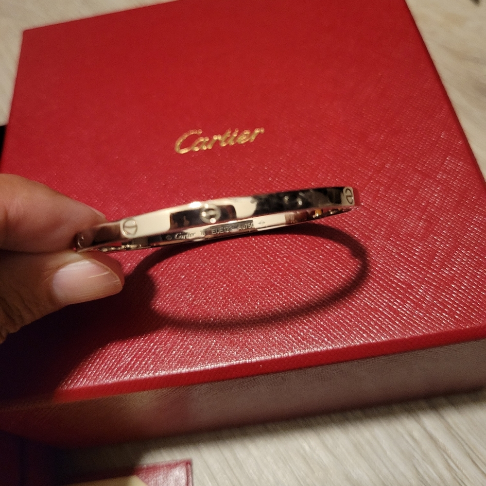 Cartier Gold and White Love Bracelet Iconic Design